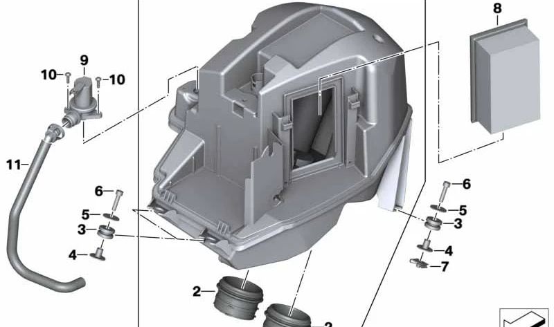 Casquillo OEM 13717707851 para BMW Motorrad F 800 GT, F 800 S, F 800 ST, F 800 R. Compatible con modelos FK71 y FK73. Original BMW Motorrad.