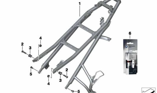 Casquillo con collar OEM 46517700047 para motos BMW F700GS, F800GS, F800GS Adventure... y más. Original BMW Motorrad.