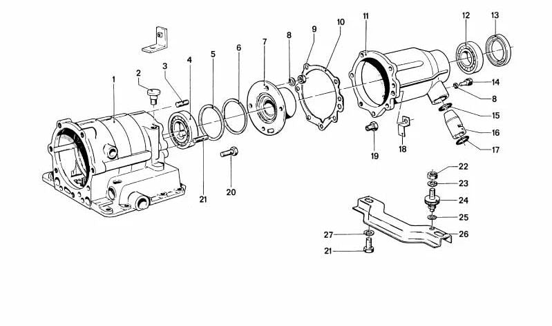 Soporte de goma OEM 24711790105 para BMW R100, R80, R75, R65, R45. Original BMW.