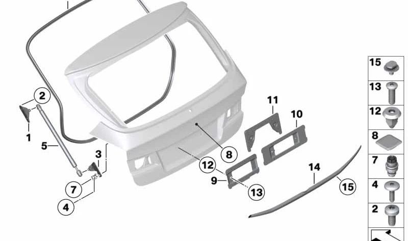 Du hast also den **Haltebock hinten links** mit der Teilenummer **51242990133** für den **BMW X1 E84** gefunden – sieht solide aus! Das Teil gehört zu den Anbauteilen der Heckklappe und scheint ein originales BMW-Ersatzteil zu sein.
Hier ein kur