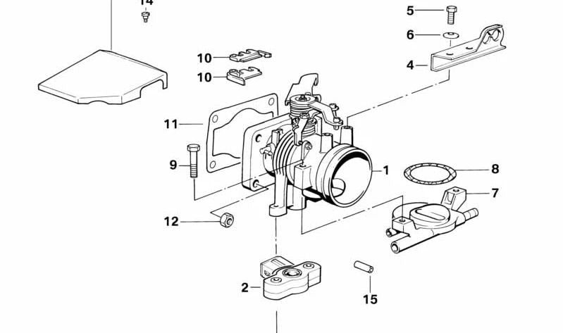 Tapa cubierta OEM 13541734320 para BMW E36, E34. Original BMW.