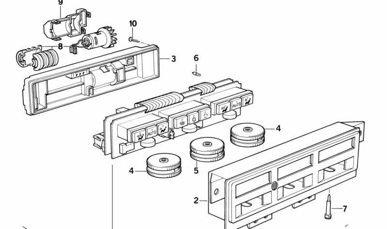 Interruptor rotativo de volume de ar para BMW E31 (OEM 64111392085). BMW originais.