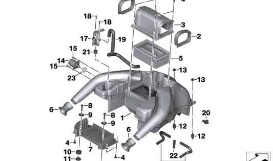 Chaperuza de goma OEM 13717705608 para motos BMW C 600 Sport, C 650 GT, F 700 GS, F 800 GS, F 800 GS Adventure... y más. Original BMW Motorrad.