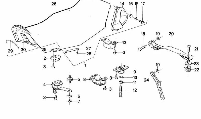Banca nera OEM nera 52531455222 per BMW Motorrad K100, K100 LT, K100 RS, K100 RT. BMW MOTORAD originale.