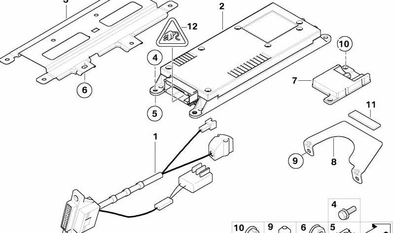Soporte base antena OEM 84136908814 para BMW Serie 5 E39. Pieza original BMW.