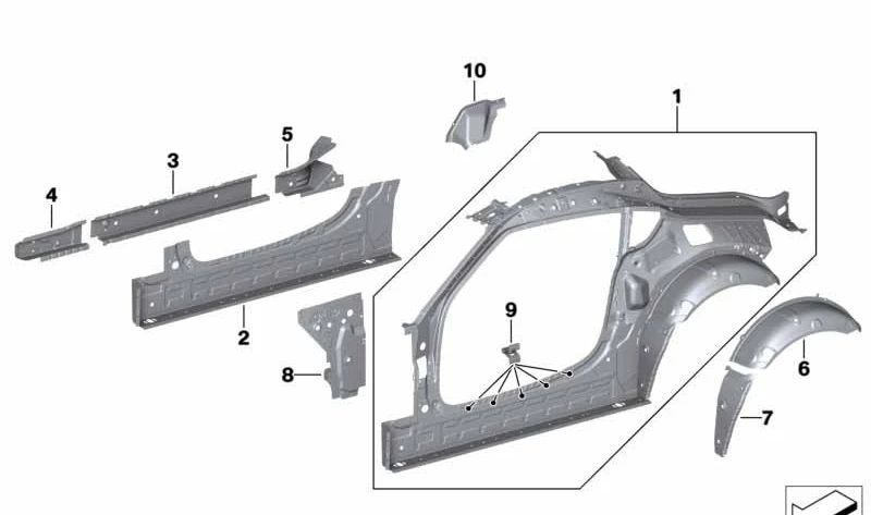 Suporte ao clipe de entrada para BMW Z4 G29 (OEM 41127473519). BMW original