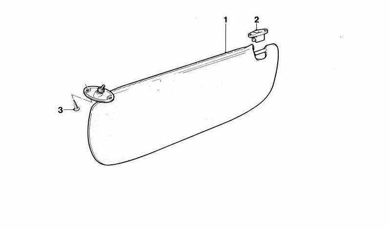 OEM 51161870863 Ivory visa support for BMW E21 and E12. Compatible with several visions of visor. Original BMW spare.