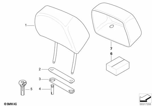 Guia esquerda para BMW Série 5 E60, E60N, E61, E61N, F07, F10, F11, F18, Série 7 F01, F02, F04, X5 E70, E70N, X6 E71, E72 (OEM 52109155235). BMW originais.