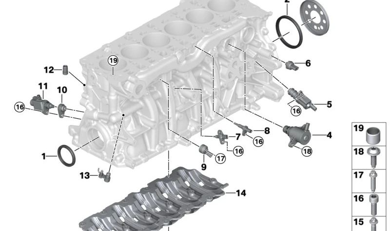 Válvula de cierre OEM 11515A58876 para BMW G20N, G21N, G26N, G60, G70, G07N. Pieza original BMW.