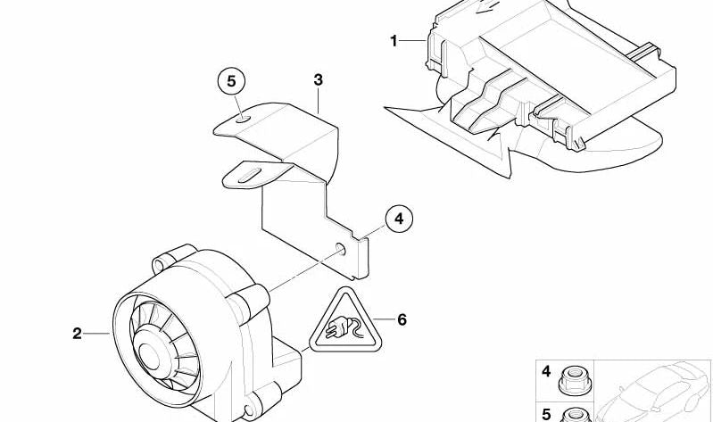 Módulo de ultrasonidos OEM 65756974372 para BMW E65, E66. Original BMW.