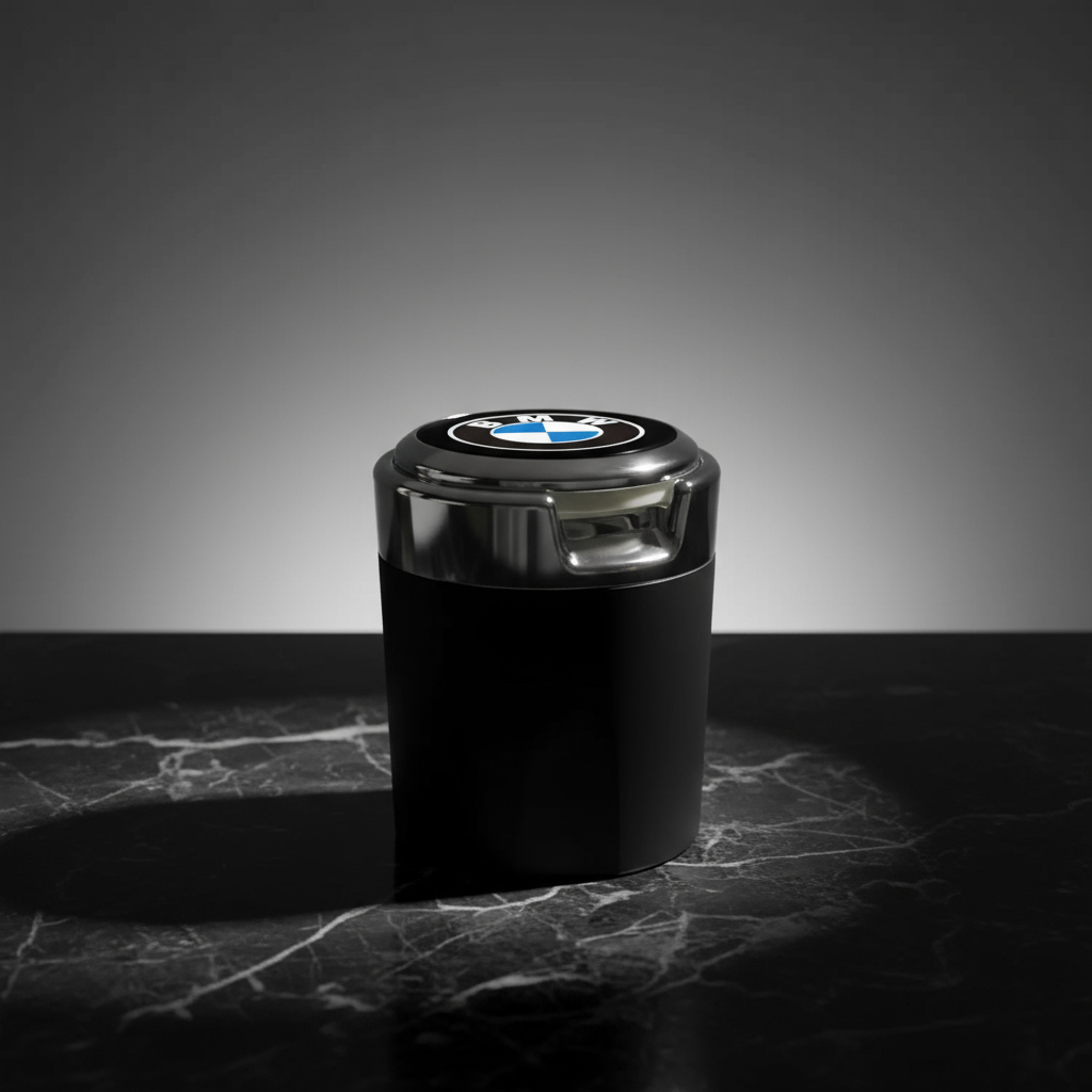 Cinzeiro portátil com luz LED para BMW - Elegância e funcionalidade