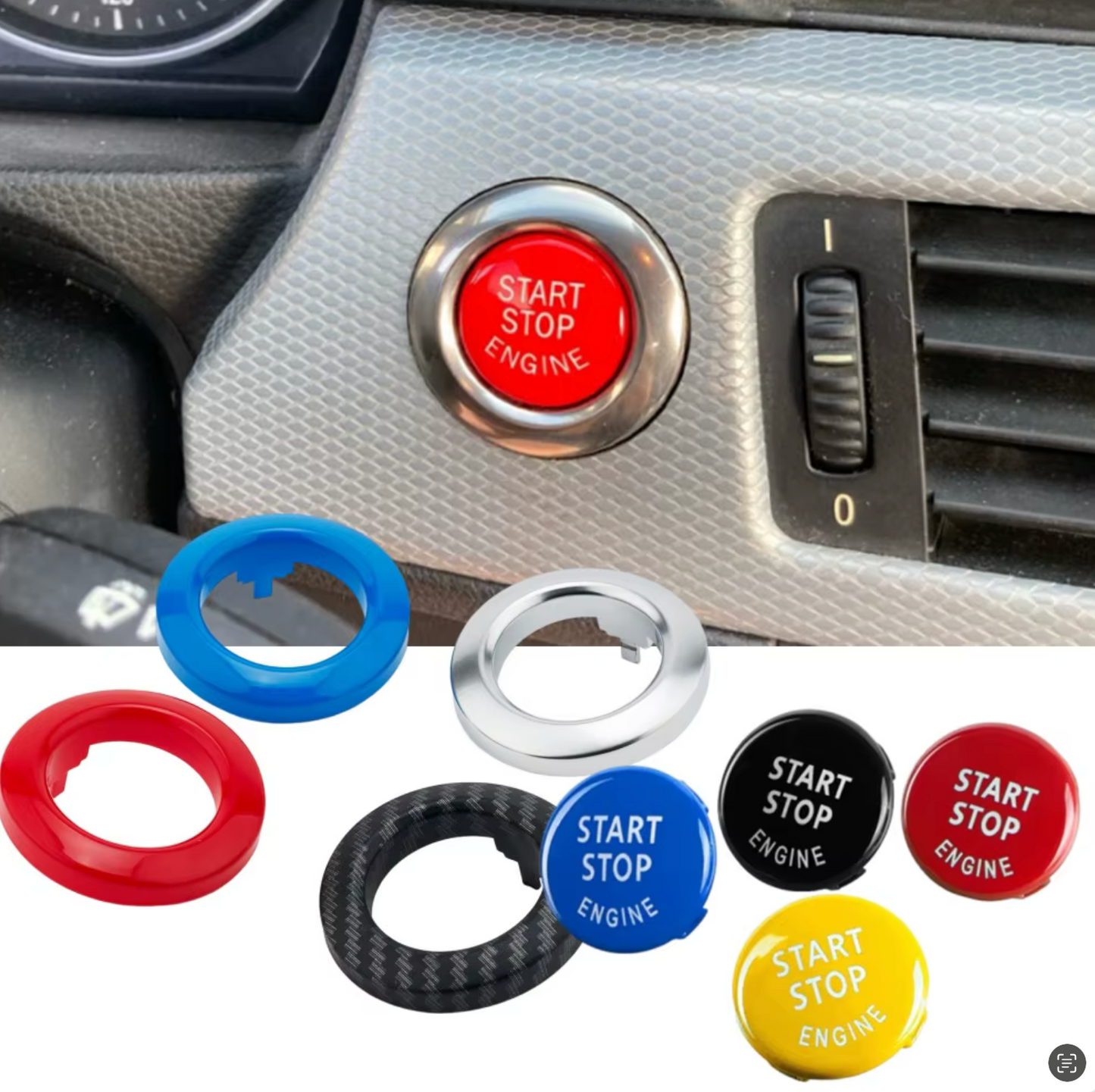 Botón Start/Stop para BMW E81, E87, E90, E91, E92, E93, E60, E84, E83, E70, M5 – Estilo Deportivo