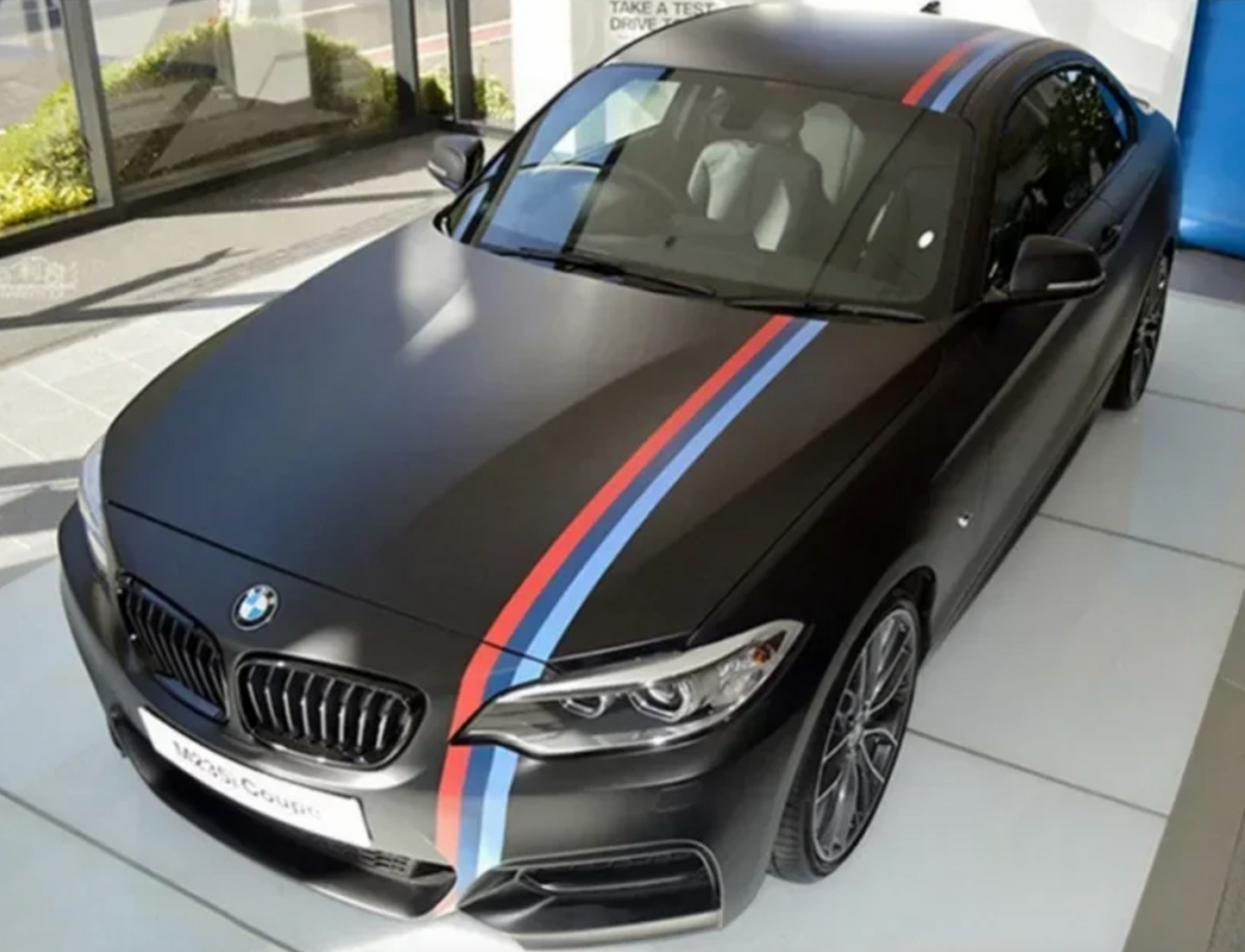 Autocollants, autocollants /// m pour BMW - côté incurvé ou polyvalent (3 couleurs)