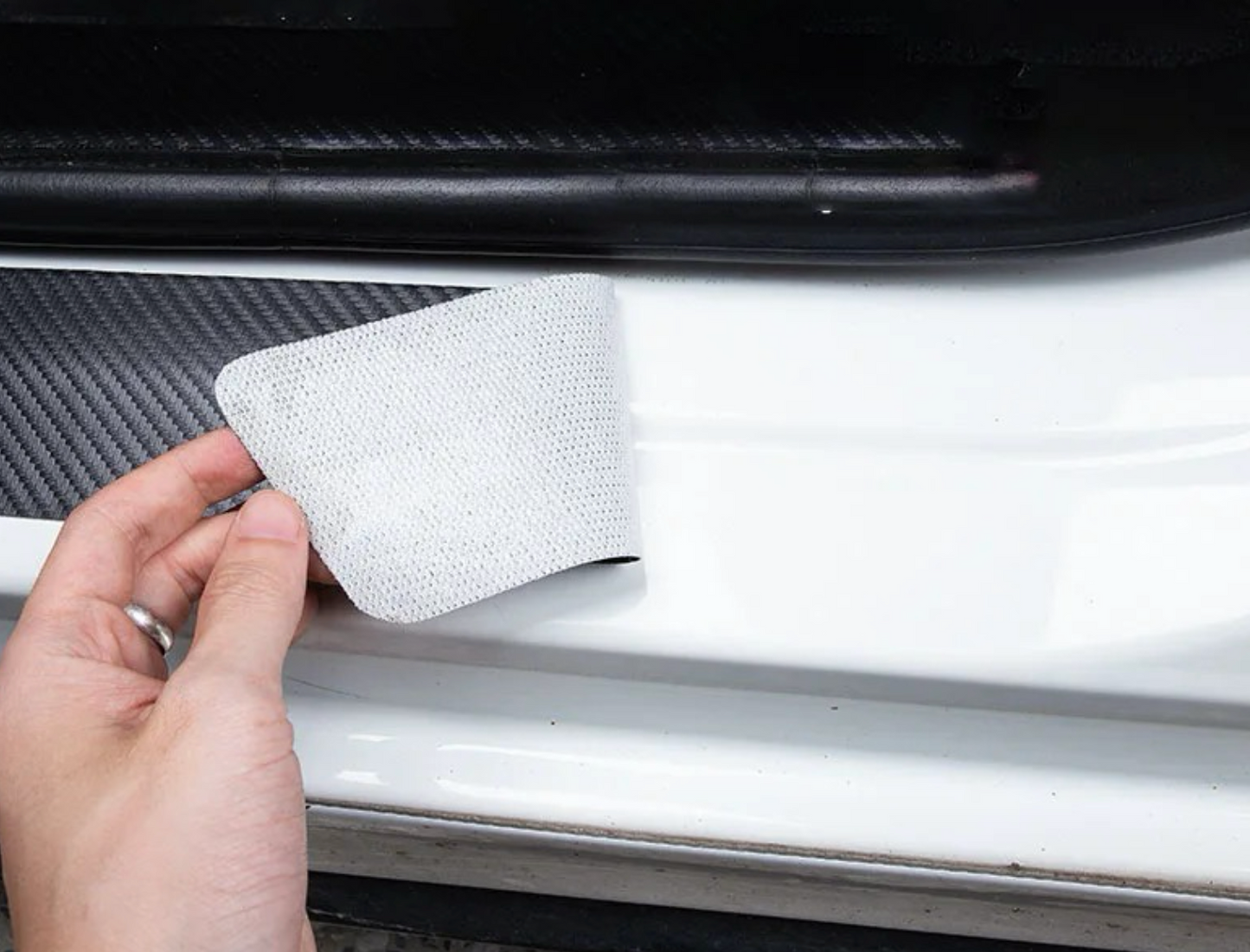 Anstrengter Türschutz M Leistung - Set 4 Nicht -Slip- und Klebstoffstücke (Kohlefaser)