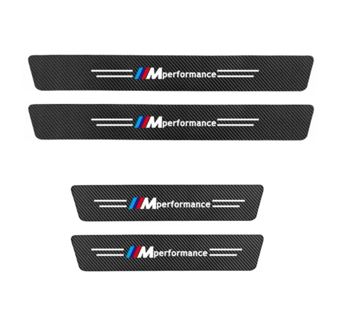Anstrengter Türschutz M Leistung - Set 4 Nicht -Slip- und Klebstoffstücke (Kohlefaser)