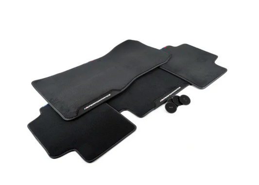 Alfombrillas M Performance negras OEM 51472457270 para BMW Serie 3 G20, G21, G80, G81 y Serie 4 G26 Gran Coupé… y más. Original BMW.