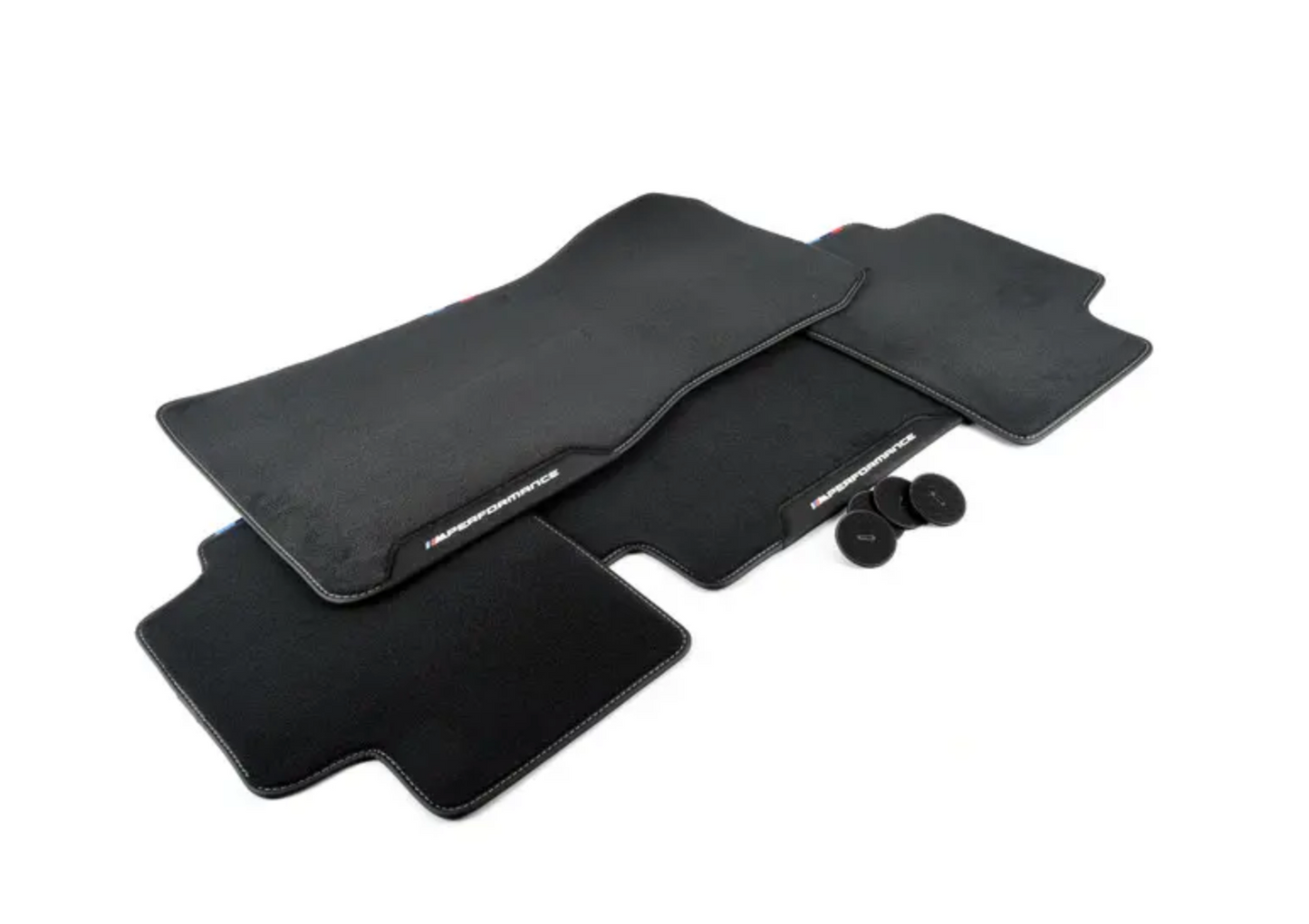 Alfombrillas M Performance negras OEM 51472457270 para BMW Serie 3 G20, G21, G80, G81 y Serie 4 G26 Gran Coupé… y más. Original BMW.
