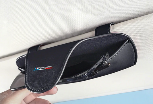 Estuche para Gafas de Sol con Logo ///M Performance – Fijación en Visera, Cuero y Microfibra