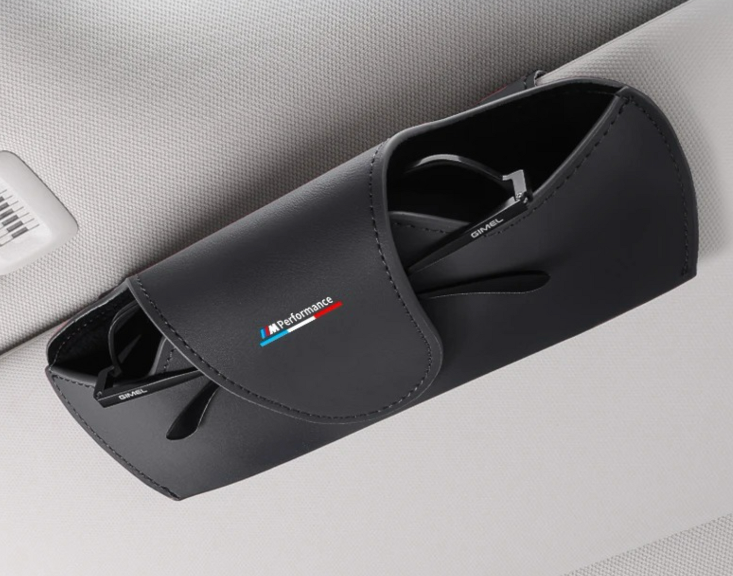 Estuche para Gafas de Sol con Logo ///M Performance – Fijación en Visera, Cuero y Microfibra