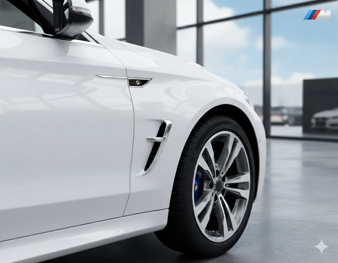 BMW -style side fins emblems - Available in blue or black