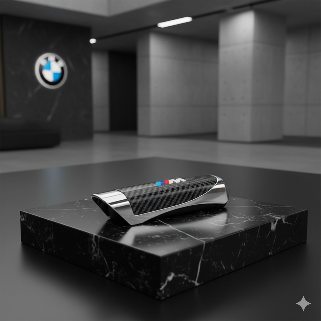 Cubierta para palanca de freno de mano BMW ///M – Efecto carbono, adhesiva y deportiva