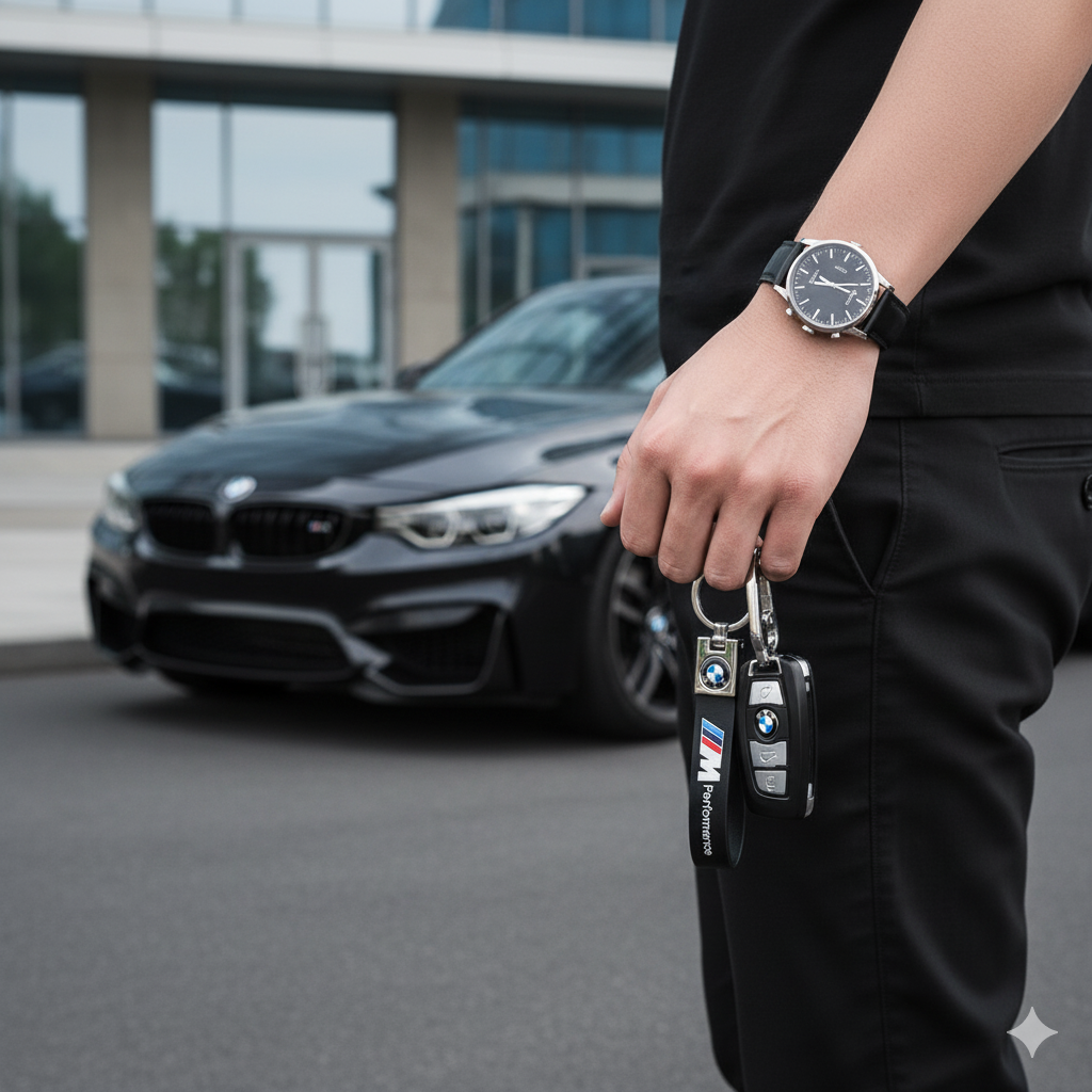 BMW -Stil pro Leistung Schlüsselbund - Pasion für Geschwindigkeit, immer bei Ihnen