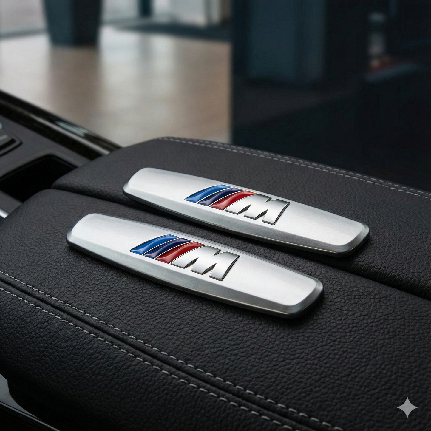 Insignias / Logos / Emblemas ///M para asientos y respaldo BMW – Set de 2 piezas 14 x 60 mm