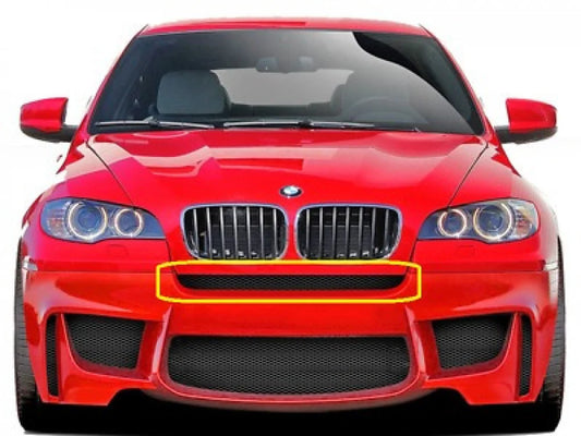 Upper Central Grid OEM 511159276 front bumper for BMW X6 E71, E72. Original BMW spare.