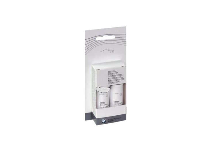 Set de lápiz de pintura Glaciersilber metallic OEM 51910429333 para BMW {E81,E82,E87,E88,E90,E91,E92,E93,F01,F02,F10,F11,F12,F13,F20,F21,F25,F30,F31,F32,F34,F36,F45,F46,G30,G31,X1,X3,X5,Z4}. Original BMW.