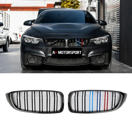 Riñoneras Rejillas Frontal Riñón M Performance Para Bmw Serie F32 F33 F36 Y F80 M3 - Acabado En