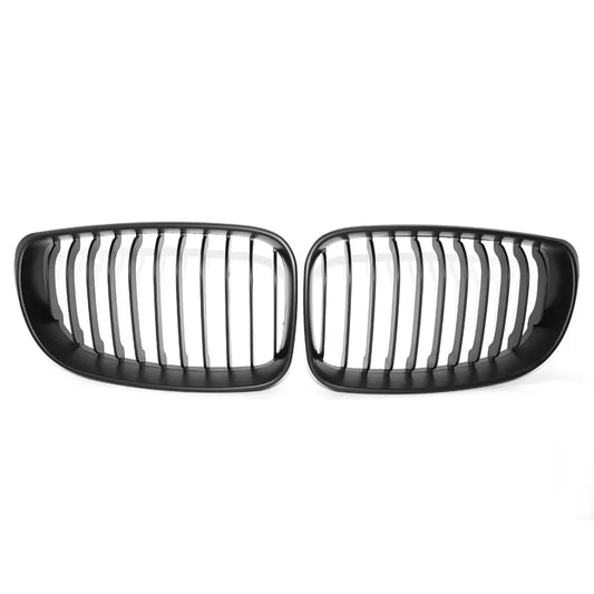 Riñoneras Rejillas Frontal Parachoques Negras Mate Para Bmw Serie 1 E81 E87 E82 E88