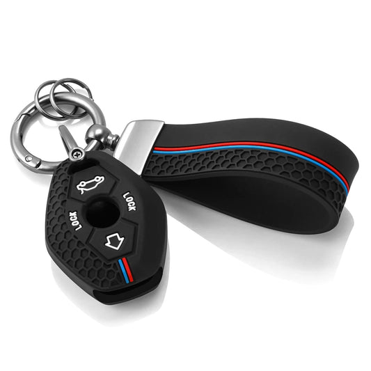 Funda de silicona ///M para llave BMW — Compatible con modelos clásicos (E46, E39, E38, E60, E61, E63, E64, X5 E53, X3, Z3, Z4, M5…)