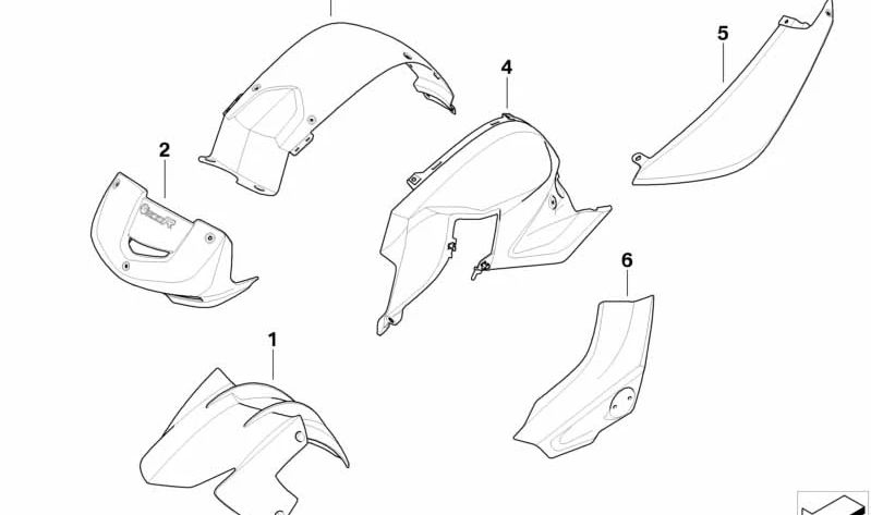 OEM de co -base inferior direita preto OEM 46637698116 para BMW Motorrad F 800 R (K73). BMW Motorrad original.