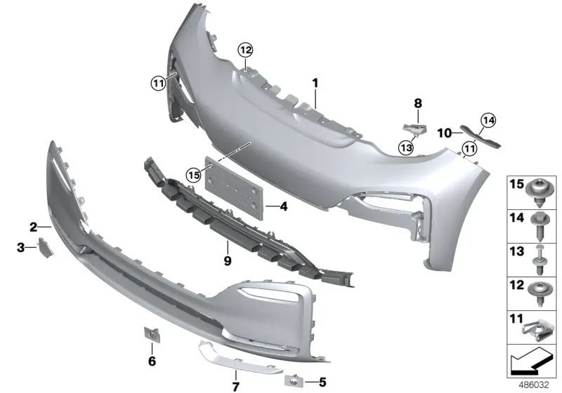 Moldura parachoques delantero derecho OEM 51117491120 para BMW i3 I01 LCI (2017-2022). Original BMW.