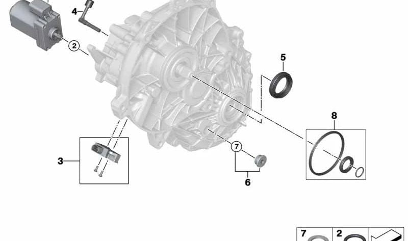 Wechseln Sie den Aktuator für BMW I12, I15 (OEM 27208647483). Original BMW