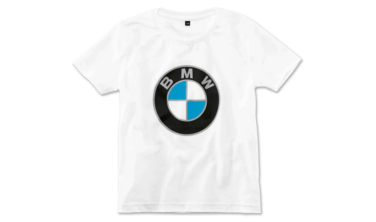 Camiseta con logotipo BMW blanca talla 104 para niños. Válido para BMW. Original BMW.
