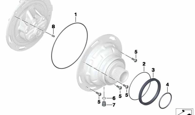 Pasador cilíndrico OEM 07119908483 para BMW Motorrad C evolution (K17). Original BMW Motorrad.