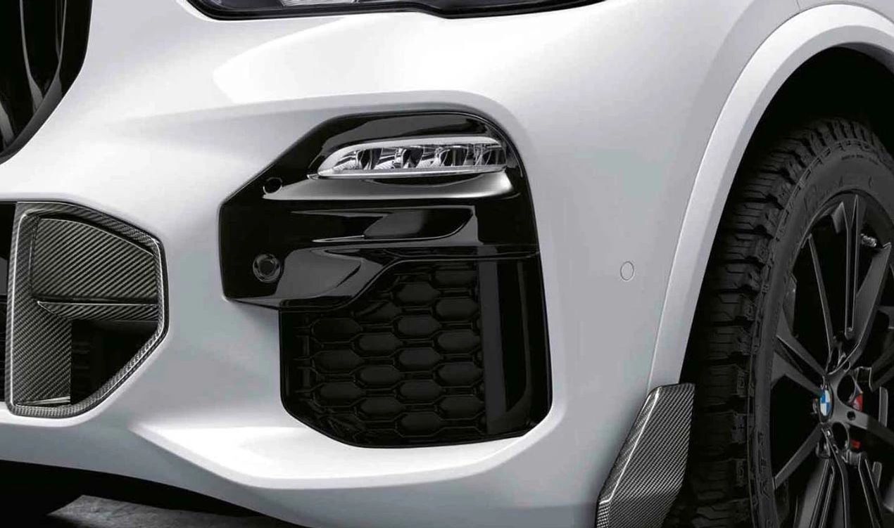 Toma de aire freno carbono M Performance OEM 51112455497 para BMW X5 G05 (todos los modelos compatibles). Pieza exterior lado izquierdo. Solo con paquete aerodinámico M. Original BMW.