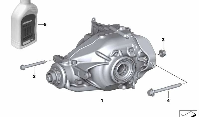 Grupo trasero con diferencial autoblocante OEM 33108686991 para BMW G23 (430i, M440i) y BMW Z4 G29 (M40i). Original BMW.