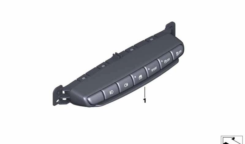 Unité de commutation de console centrale OEM 61319804920 pour Mini Countryman R60 (2010-2016). Mini d'origine.