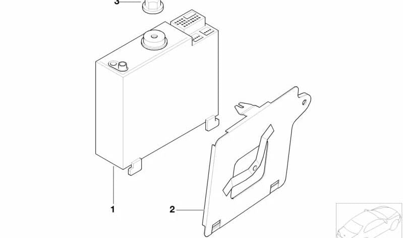 Soporte para pantalla y radio OEM 65128375189 para BMW E38. Original BMW.