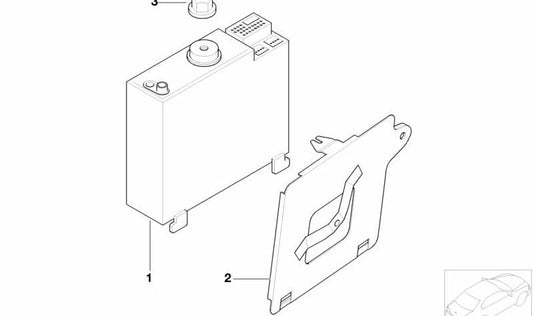 Soporte para pantalla y radio OEM 65128375189 para BMW E38. Original BMW.