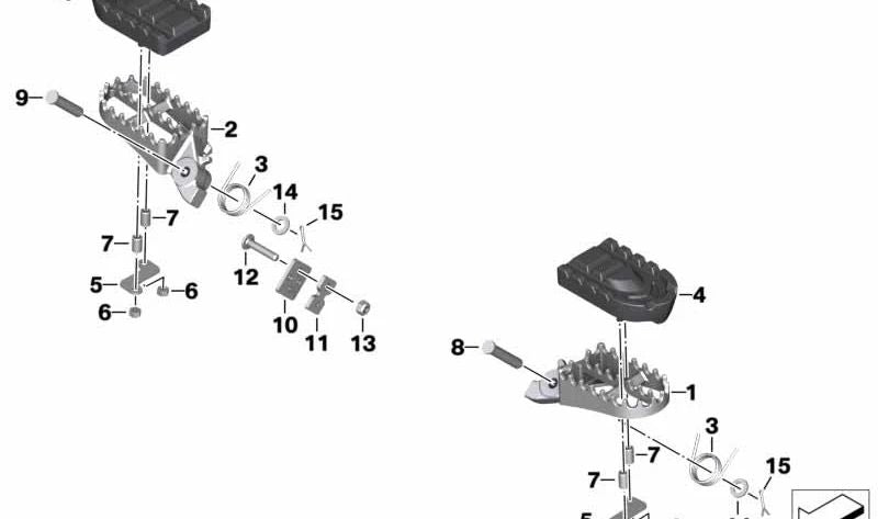 Vite di fissaggio OEM 46717717830 per BMW Motorrad F 700 GS, K 75, K 75 RT, K 75 S. BMW MOTORAD originale.