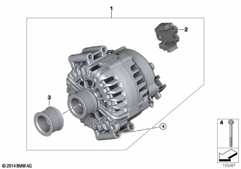Regulador de voltaje OEM 12317603775 para BMW X5 E70, X5 E70 LCI, X6 E71. Original BMW.