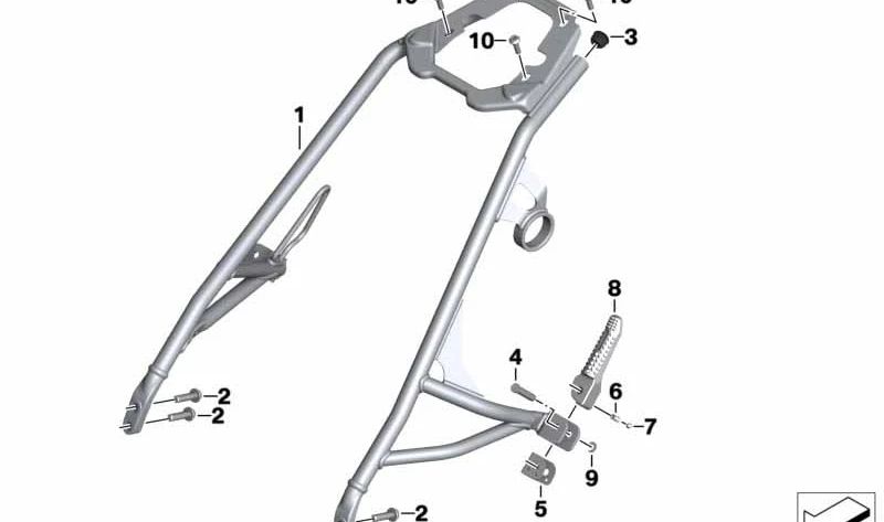Tapón cubre orificio OEM 46518537723 para BMW Motorrad R nineT, R nineT Pure, R nineT Scrambler, R nineT Racer, R nineT Urban G/S. Original BMW Motorrad.