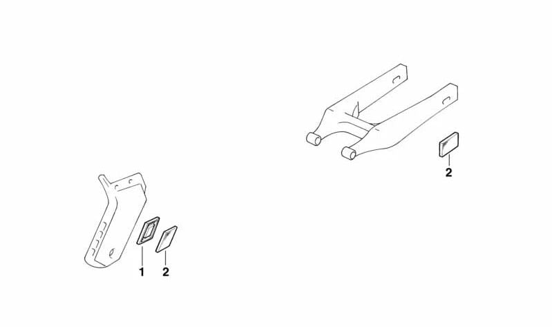 Linke Stütze OEM 63142306349 für BMW Motorräder F 650, R 1100 RT, R 1150 RS... und mehr. Original BMW Motorrad.