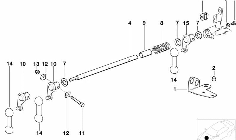 Metallic Support Accelerator OEM 13541405539 für BMW E36 M3 und Z3 M3 (Modelle mit S50 -Motor). Original BMW.
