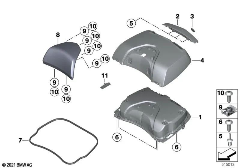 Spreizniet OEM 51718226190 für BMW F33, F83 M4, i8, X2, Z3 und MINI Cabrio, Countryman... und mehr. Original BMW und MINI.