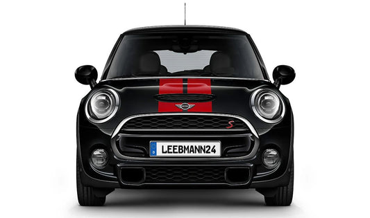 Red Sports Strips 51142464287 for Mini F55, F55 LCI front and rear. Original Mini.