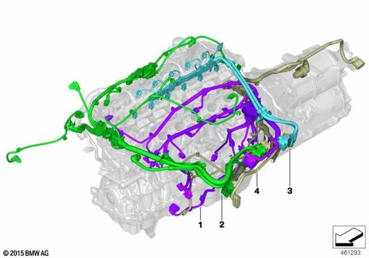Engine wiring harness shift module OEM 12535A20566 for BMW 2 Series G42, 4 Series G22, G23, G26… and more. Genuine BMW.